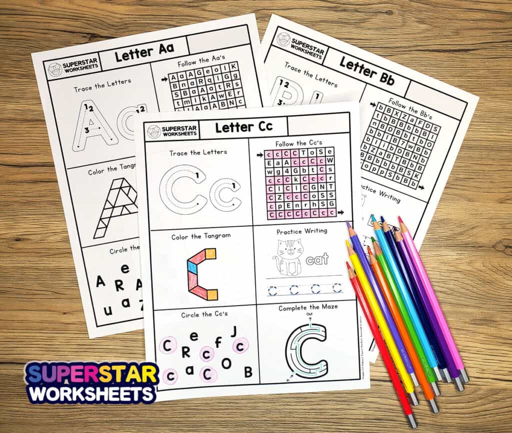 Letter E Worksheets - Superstar Worksheets