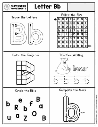 Letter Printables - Superstar Worksheets