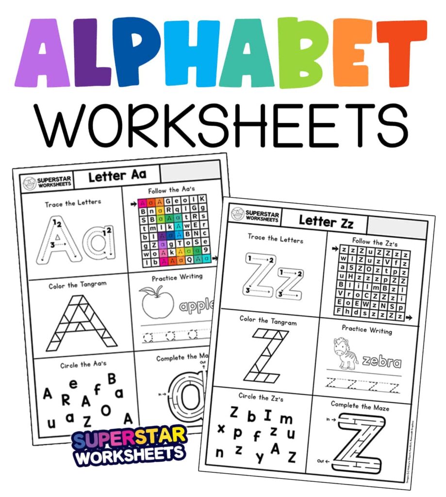 Letter Worksheets - Superstar Worksheets