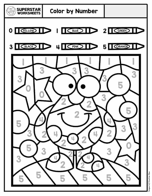 Color By Number Kids Coloring Pages Free Printable