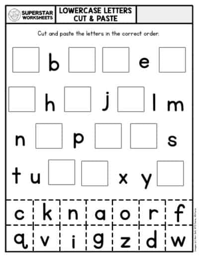 Cut and Paste Worksheets - Superstar Worksheets