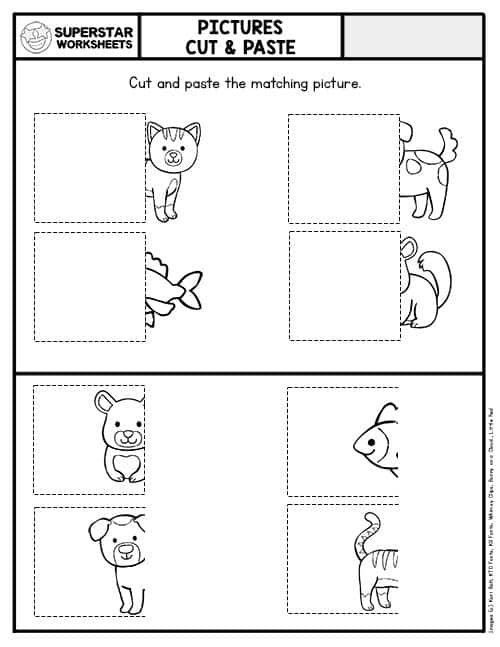 Cut and paste worksheets for preschoolers and nursery students… –  azaworksheets