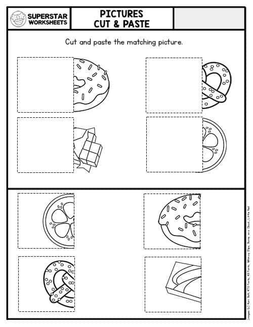 Kindergarten Worksheets Cut And Paste Printable Kindergarten Worksheets