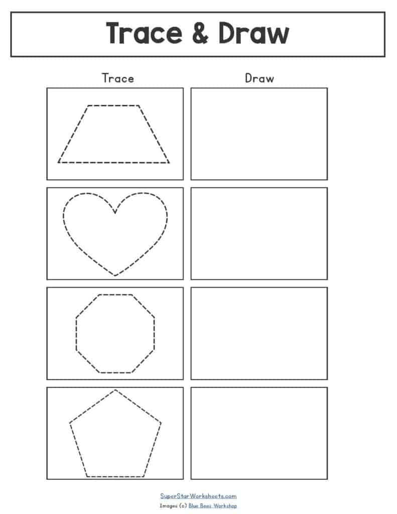 activity sheets for kindergarten shapes