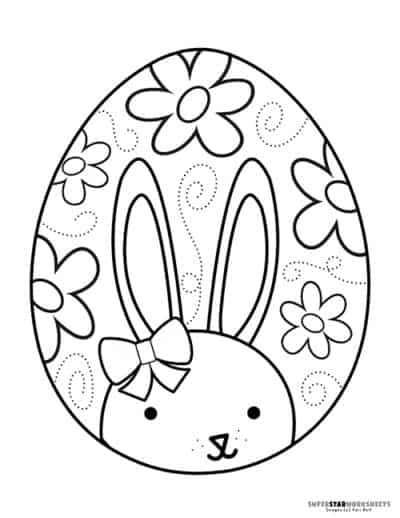 Easter Egg Coloring Pages - Superstar Worksheets