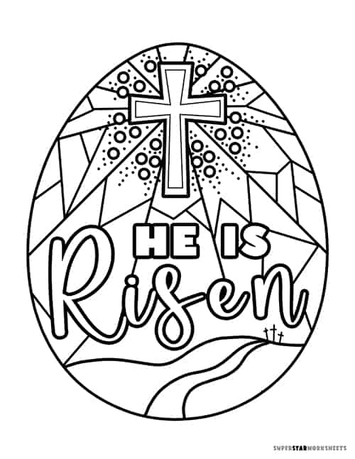 Religious Easter Egg Coloring Pages