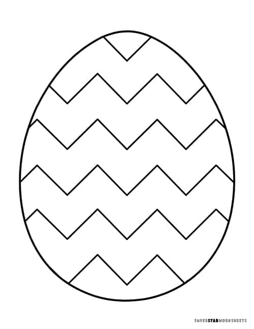 easy easter egg coloring pages