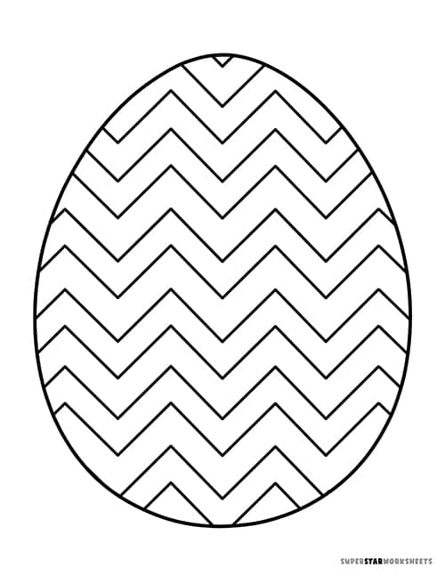 Easter Egg Template - Superstar Worksheets