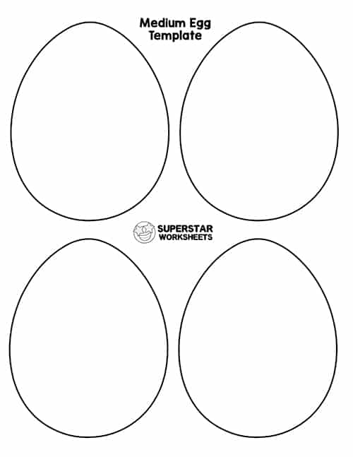 Easter Egg Template - Superstar Worksheets