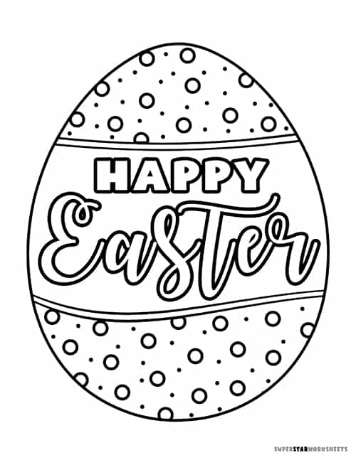 Easter Egg Template - Superstar Worksheets