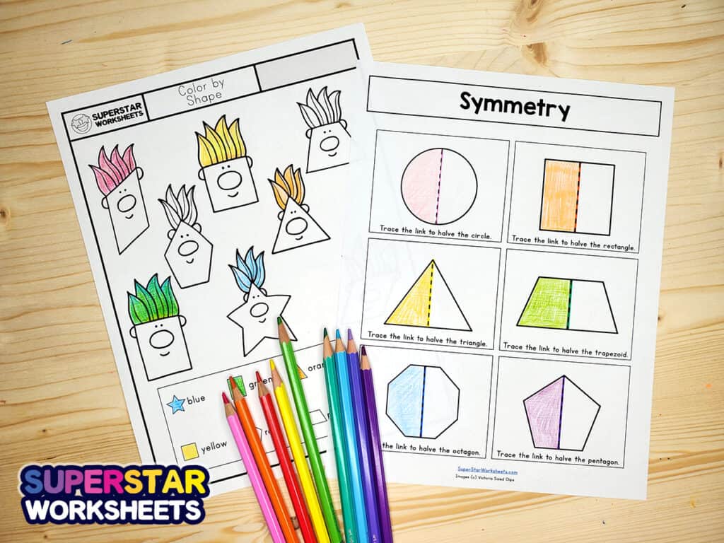 shapes worksheets for kindergarten superstar worksheets