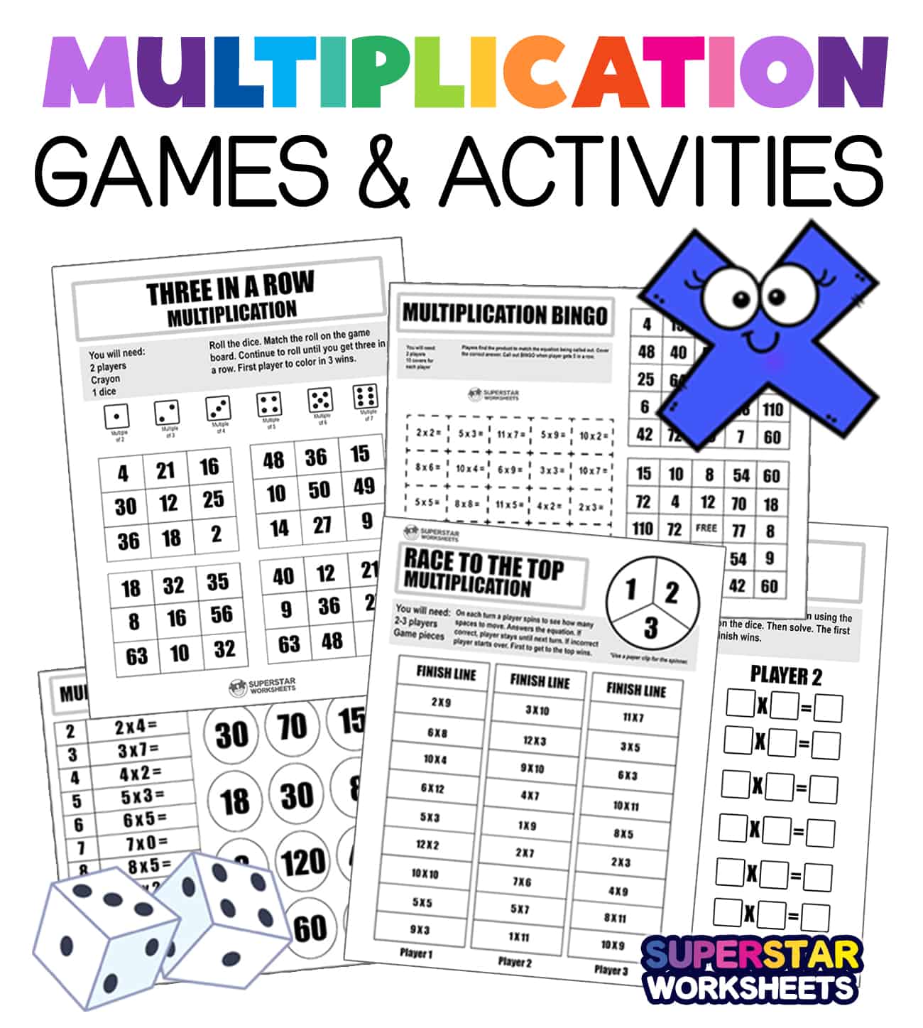 Multiplication Games - Superstar Worksheets