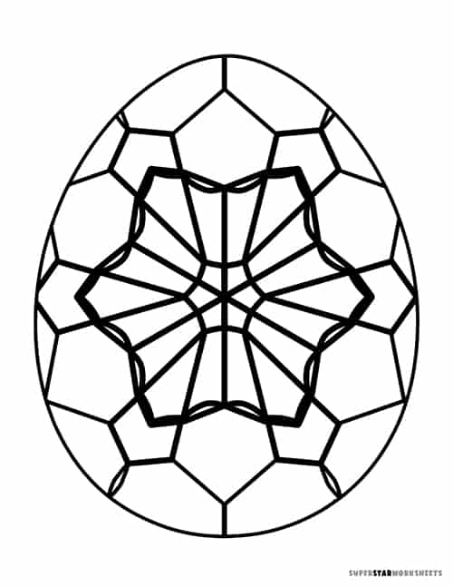 Easter Egg Template - Superstar Worksheets