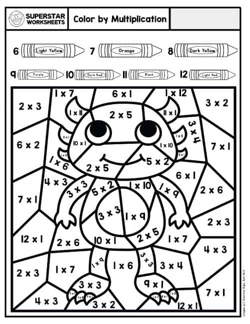 Education Coloring Pages - Free Printable Coloring Pages at  ColoringOnly.Com  Math coloring worksheets, Multiplication worksheets,  Color by number printable