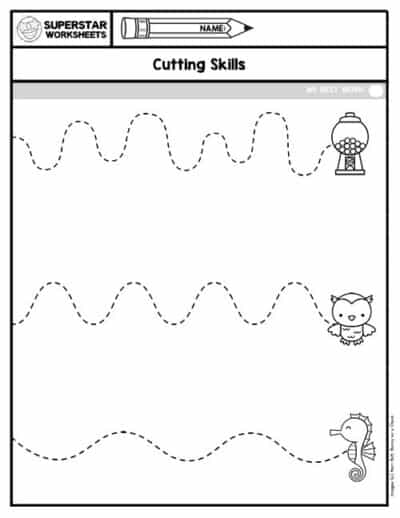 Cutting Practice Worksheets - Superstar Worksheets