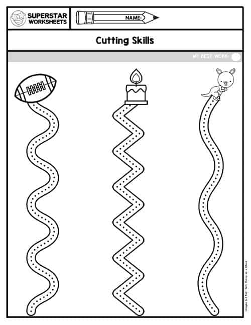 Free Printable Scissor Skills Worksheets for Kids - You're so