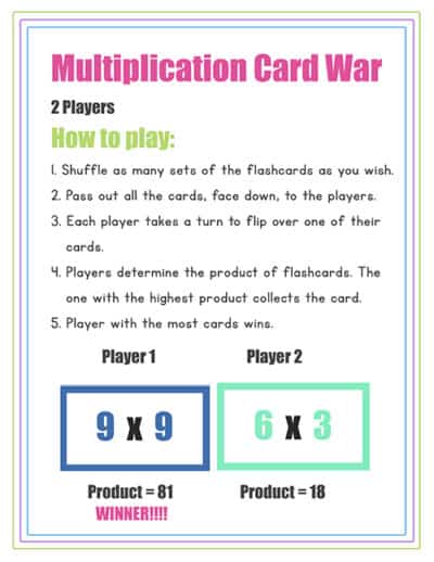 Multiplication Flashcards - Superstar Worksheets