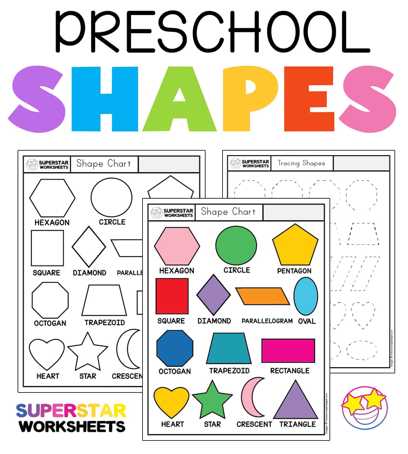 Preschool Shapes Worksheets - Superstar Worksheets