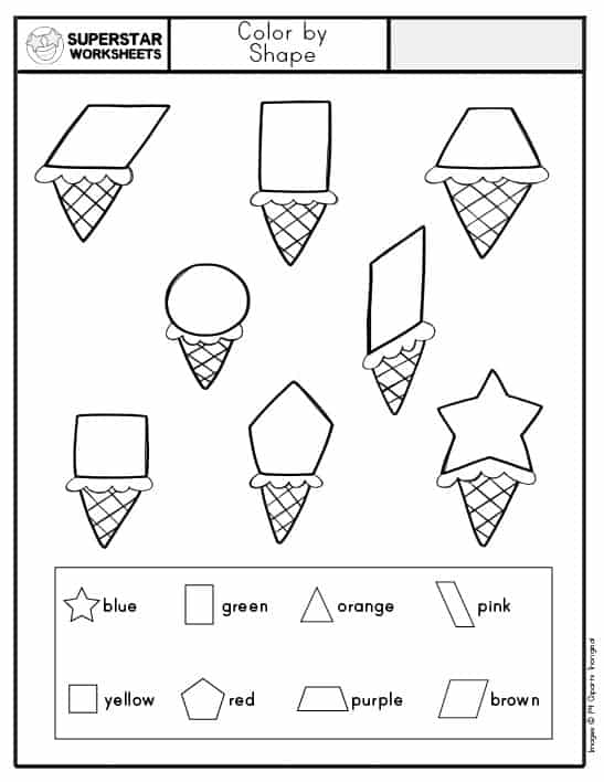 Shape Template - Superstar Worksheets