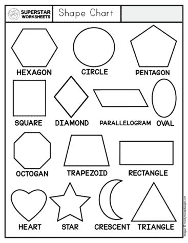 Preschool Shapes Worksheets - Superstar Worksheets