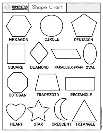 Preschool Shapes Worksheets - Superstar Worksheets