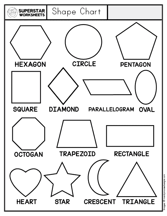 Shape Template - Superstar Worksheets