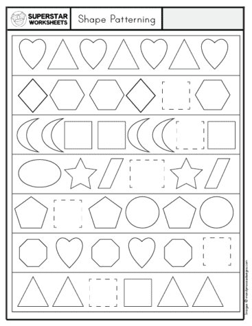 Preschool Shapes Worksheets - Superstar Worksheets