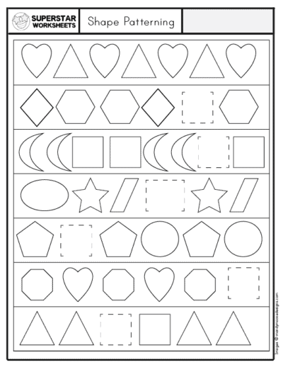 Preschool Shapes Worksheets - Superstar Worksheets