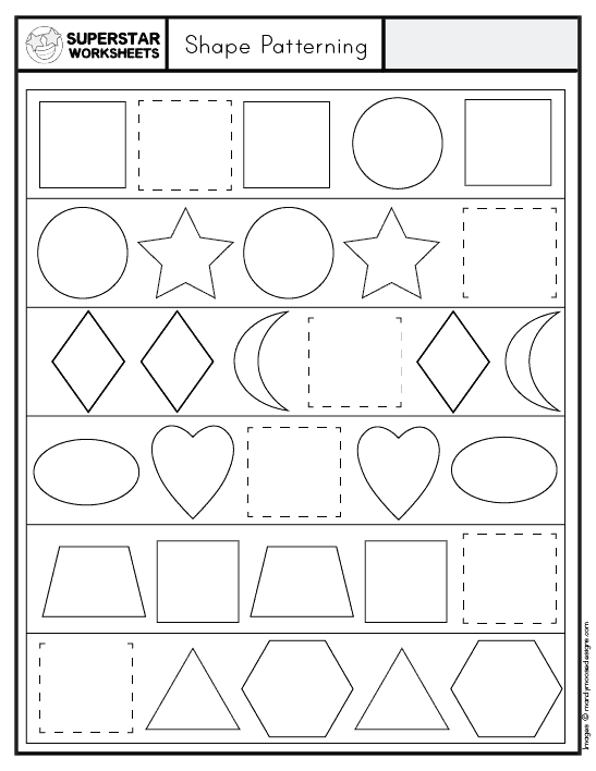 Shape Template - Superstar Worksheets