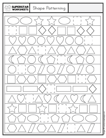 Preschool Shapes Worksheets - Superstar Worksheets