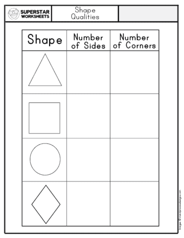 Preschool Shapes Worksheets - Superstar Worksheets