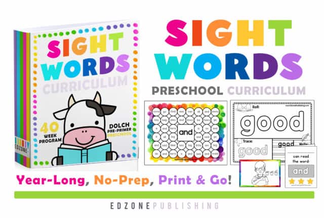 Preschool Sight Words - Superstar Worksheets