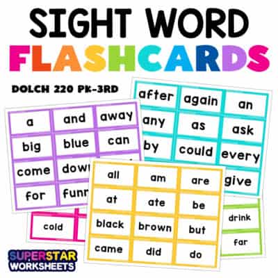 Sight Words - Superstar Worksheets