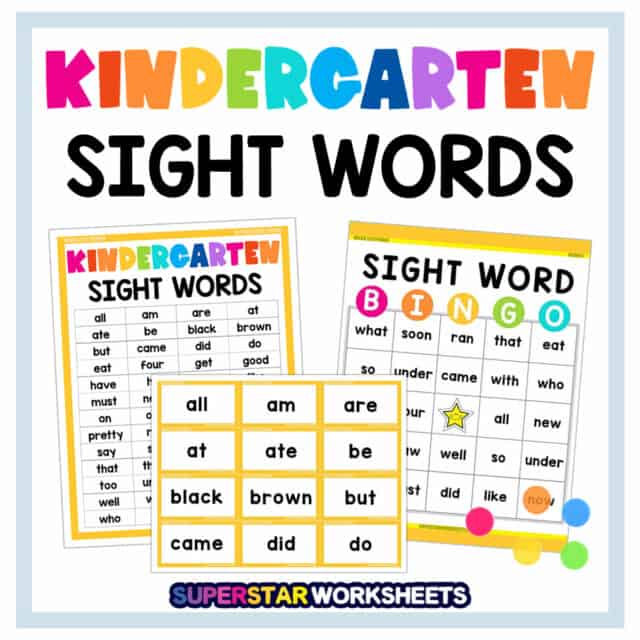 Sight Words - Superstar Worksheets