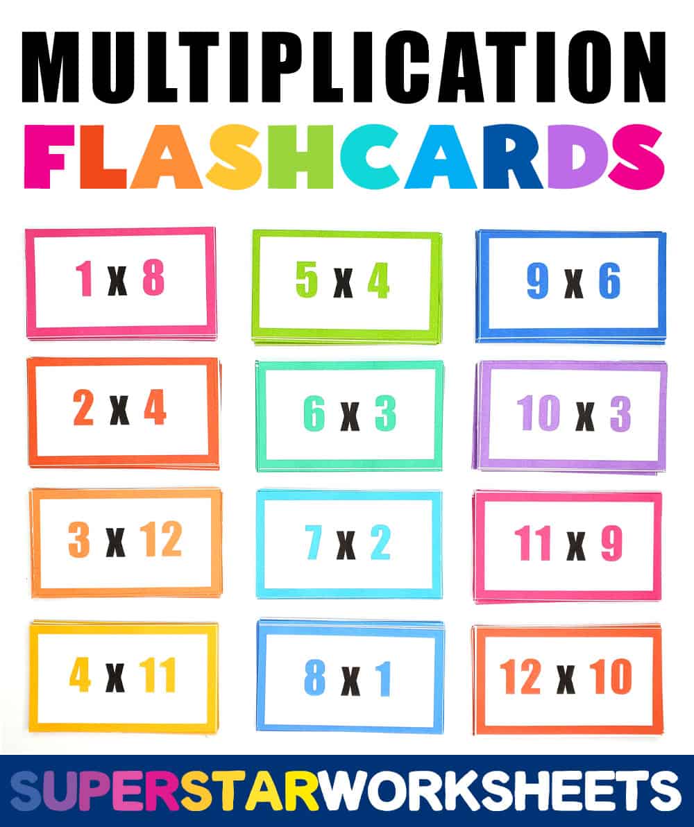 Multiplication Flashcards - Superstar Worksheets