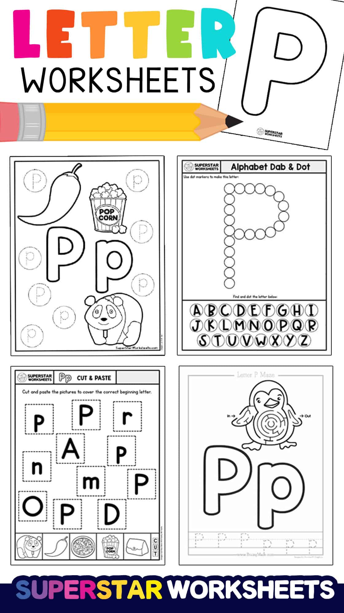 Letter P Worksheet - Superstar Worksheets