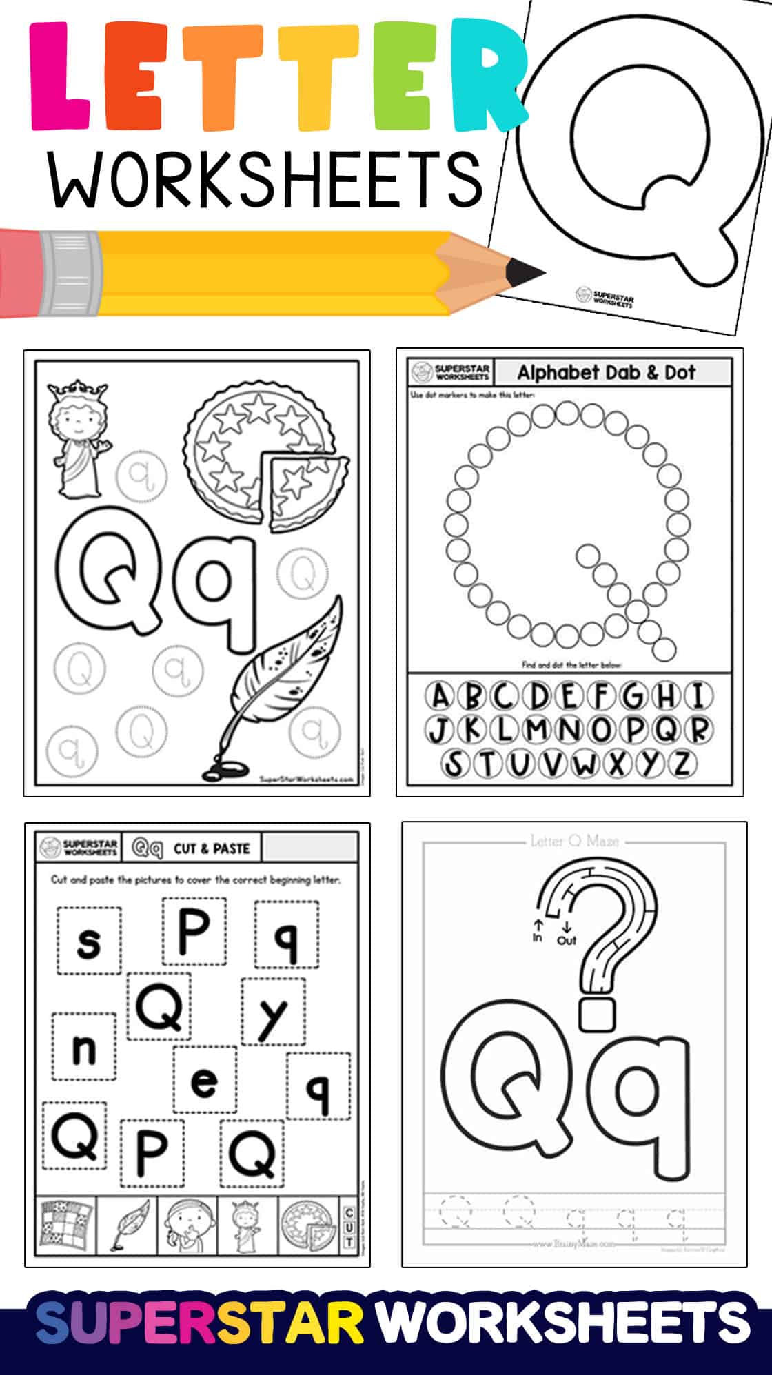 Letter Q Worksheets - Superstar Worksheets