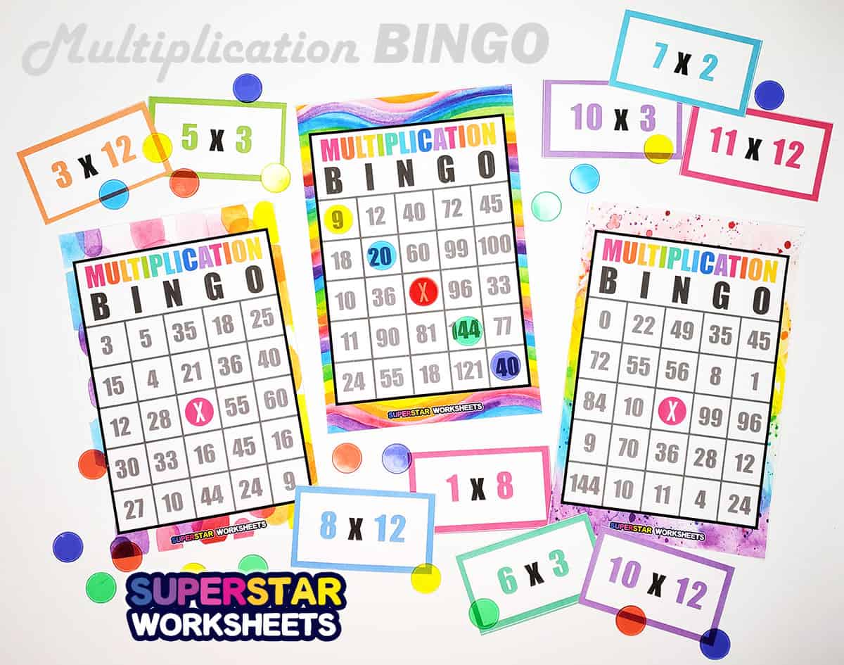 Printable Multiplication Bingo Games