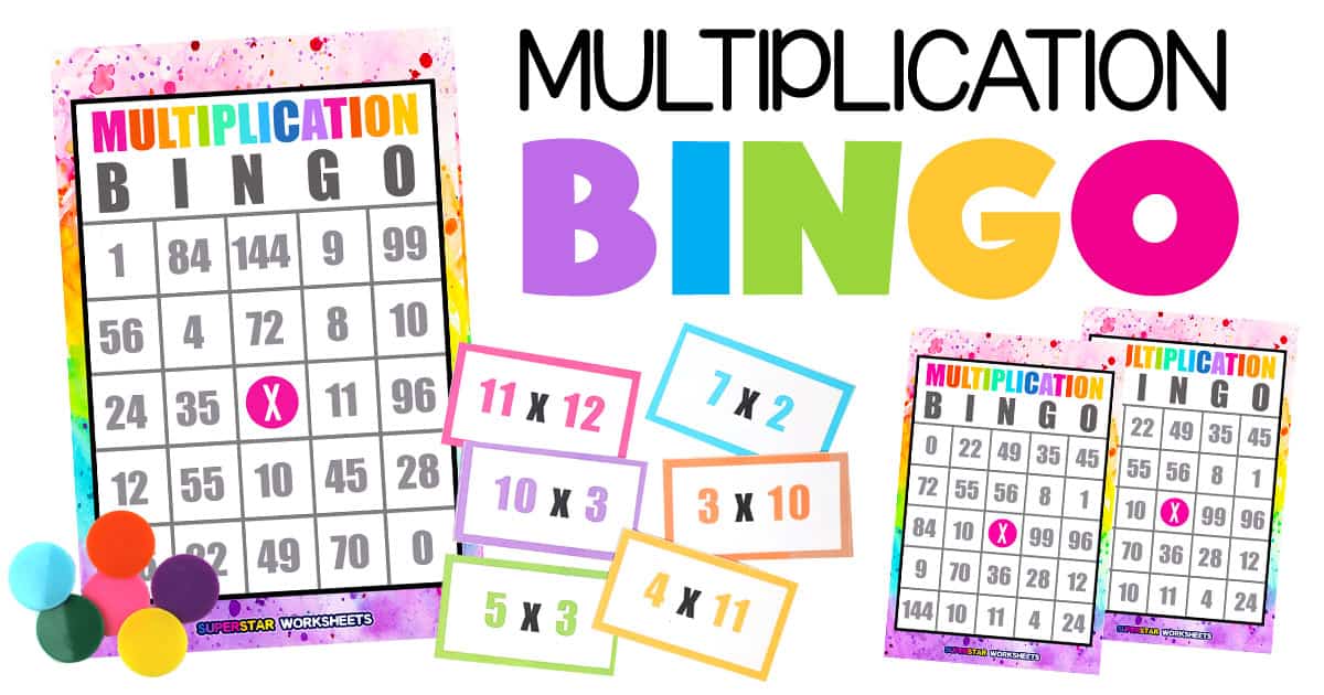 Multiplication BINGO Superstar Worksheets