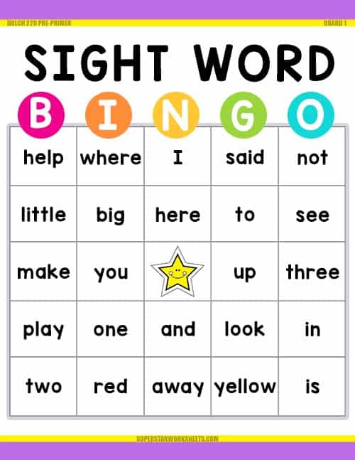 Sight Words Bingo Game Printable Store Online hit skku edu