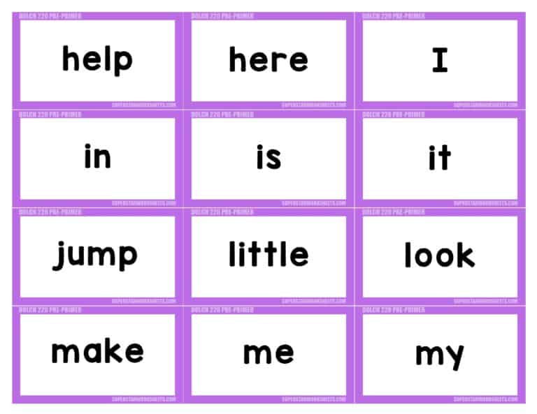 Sight Word Flashcards - Superstar Worksheets