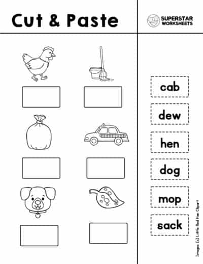 Rhyming Worksheets for Kindergarten - Superstar Worksheets