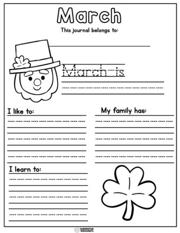 Kindergarten Writing Journal - Superstar Worksheets