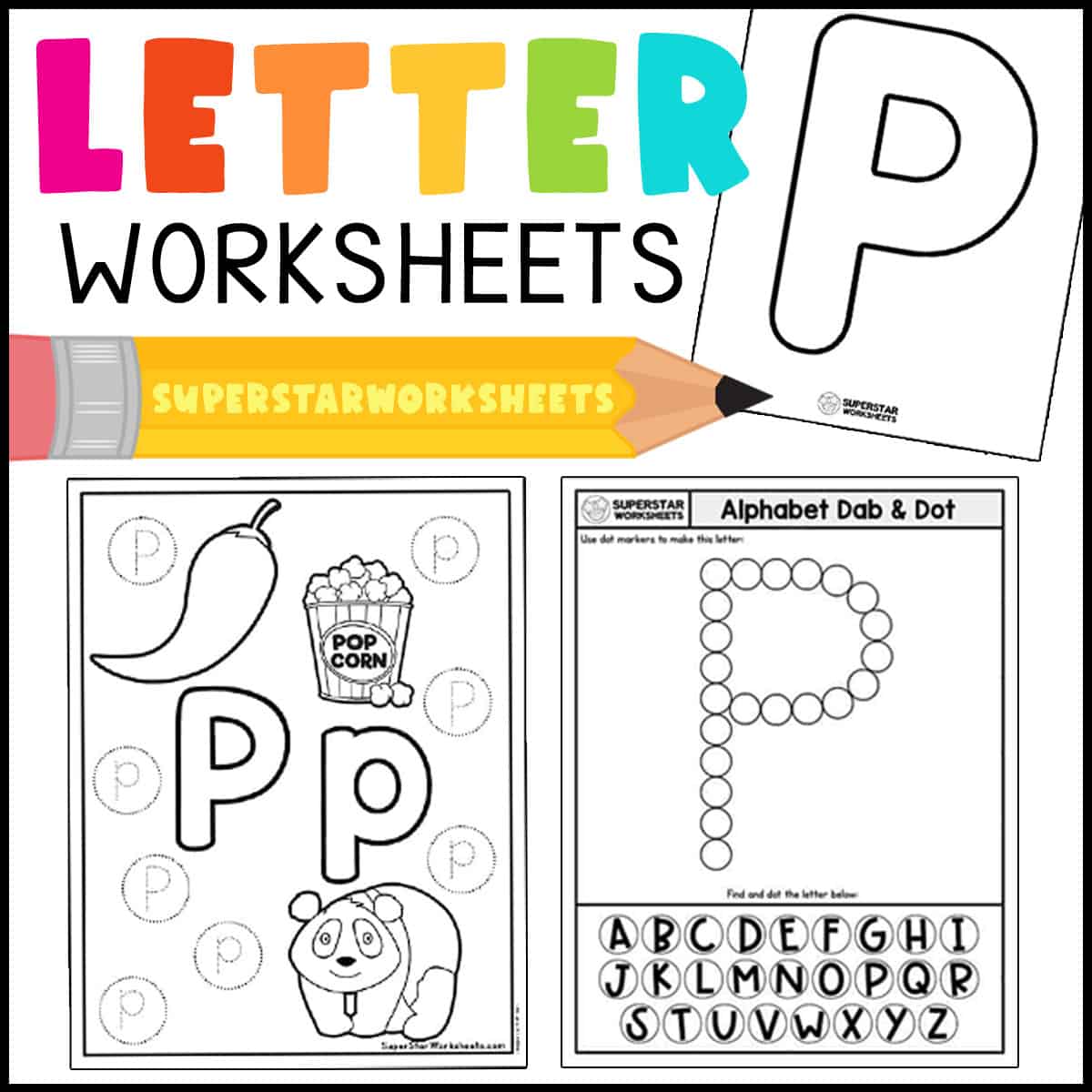 Letter P Worksheet - Superstar Worksheets