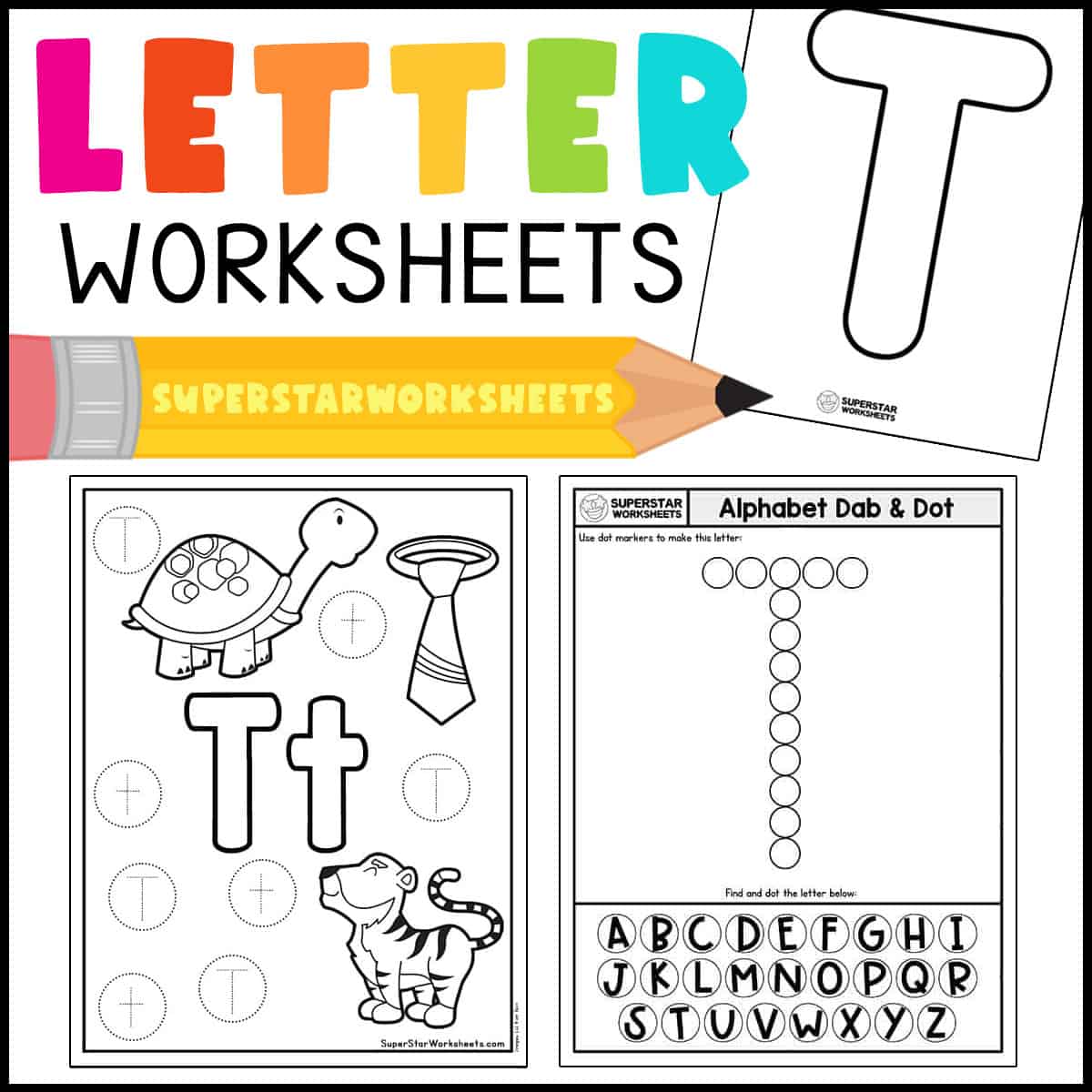 Letter T Worksheets - Superstar Worksheets