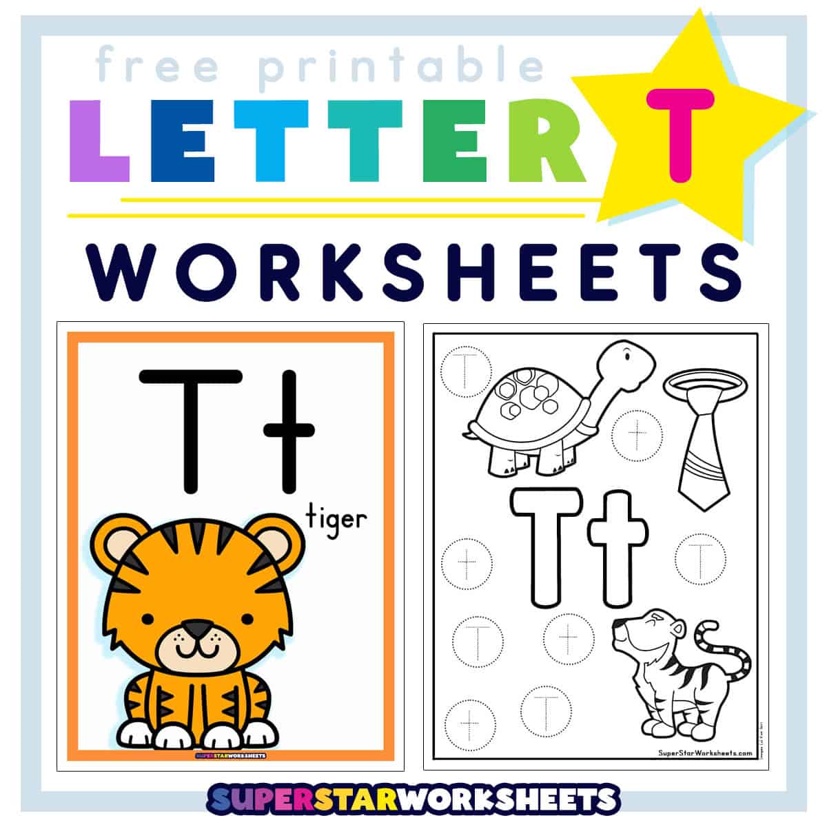 Letter T Worksheets - Superstar Worksheets