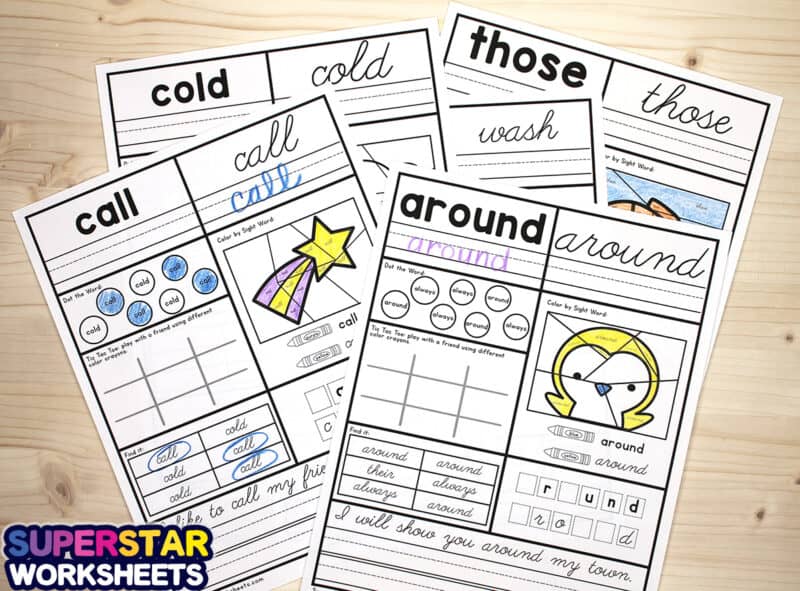 Second Grade Sight Word Worksheets Superstar Worksheets 2240