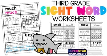 Third Grade Sight Word Worksheets - Superstar Worksheets