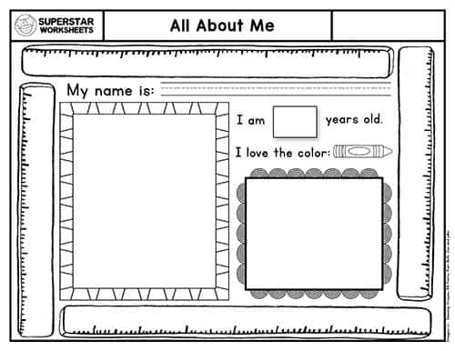 free printable all about me posters