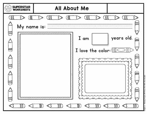 all about me poster template